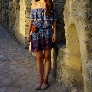 RD Style Floral Off Shoulder Dress